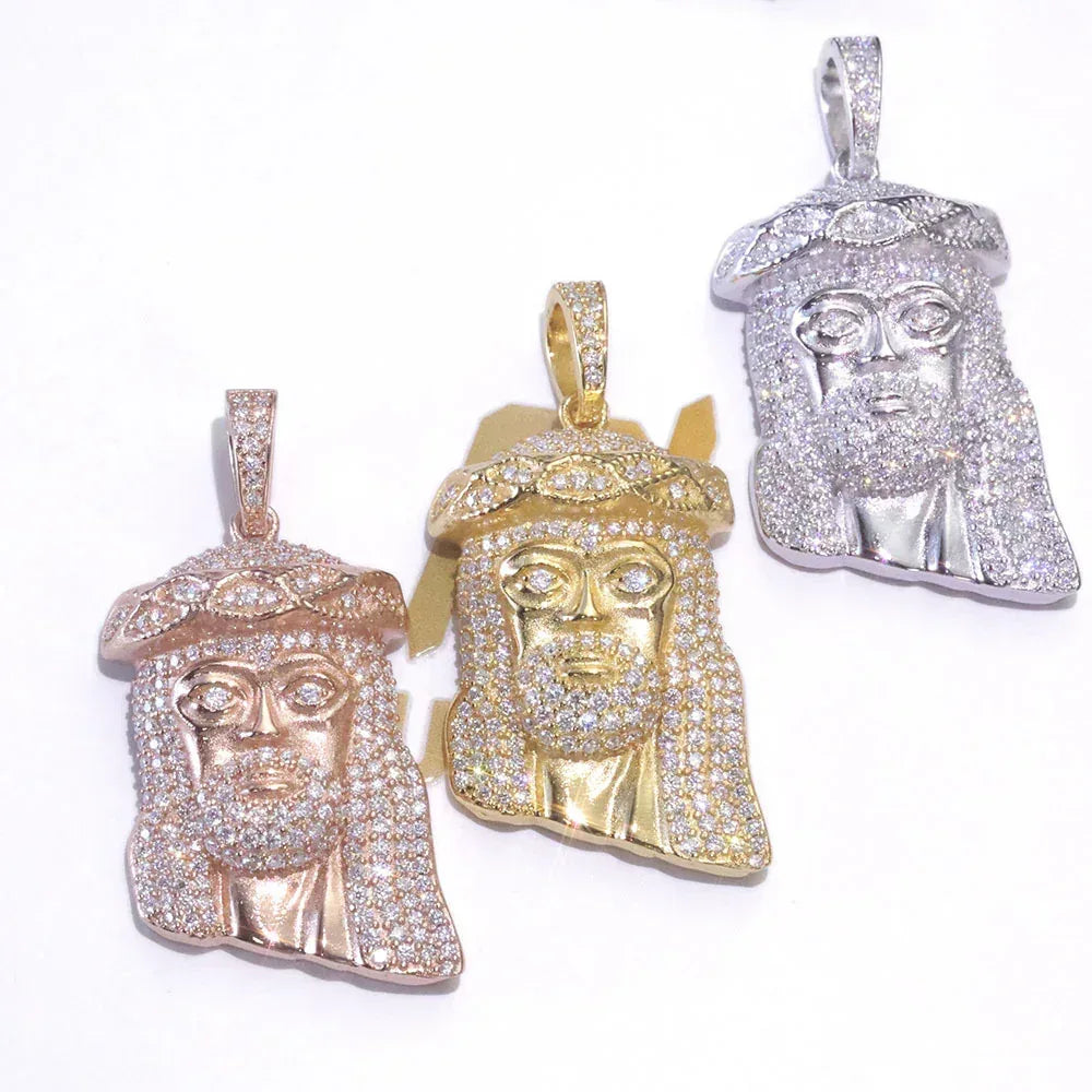 Custom 3D Vintage Figural Pendant | Full Iced-Out Hip Hop Jewelry for Men | Caratix - CaratixJewelry