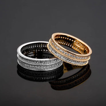 Unisex Iced Out Hip Hop Ring | Full Zirconia Fashion Band | Caratix