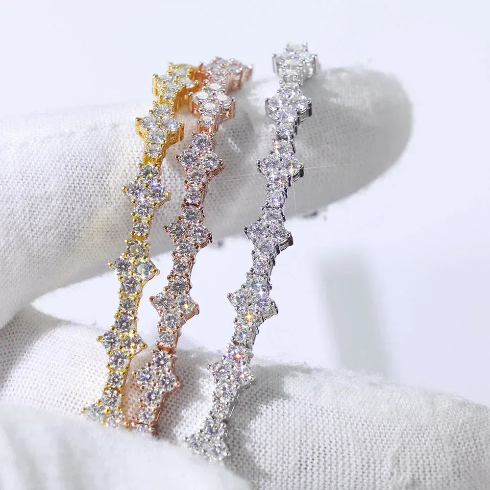 Custom 6.5mm Airplane Tennis Chain | Unique Geometric Iced Out Jewelry | Caratix - CaratixJewelry