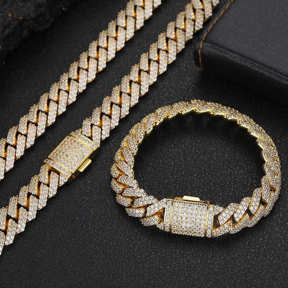 12mm Double Row Cuban Link Bracelet - CaratixJewelry