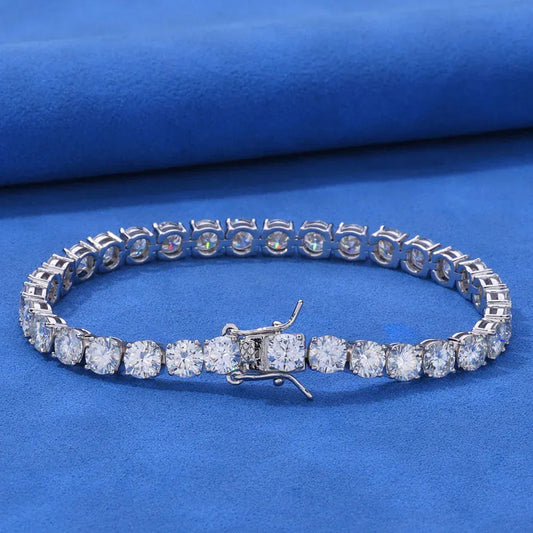 Gold Chain S925 Silver Clasp Tennis Bracelet – CZ Stones, Custom Rapper Jewelry for Men | Caratix Jewelry - CaratixJewelry