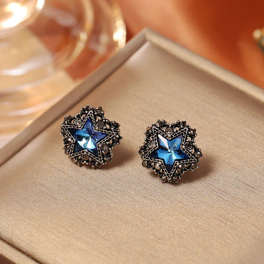 Sweet & Cool Zircon Star Studs - Y2K Punk Aesthetic Jewelry