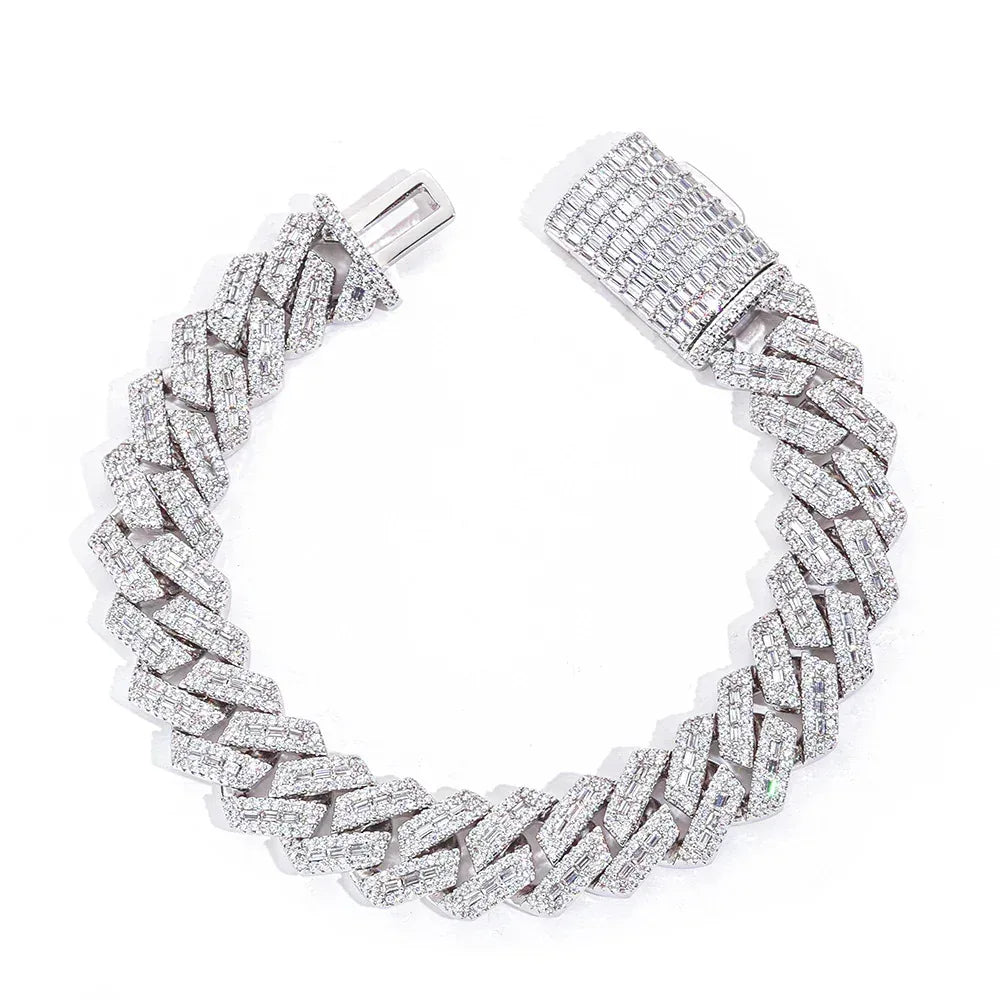 Custom 14mm Cuban Chain Bracelet - CaratixJewelry