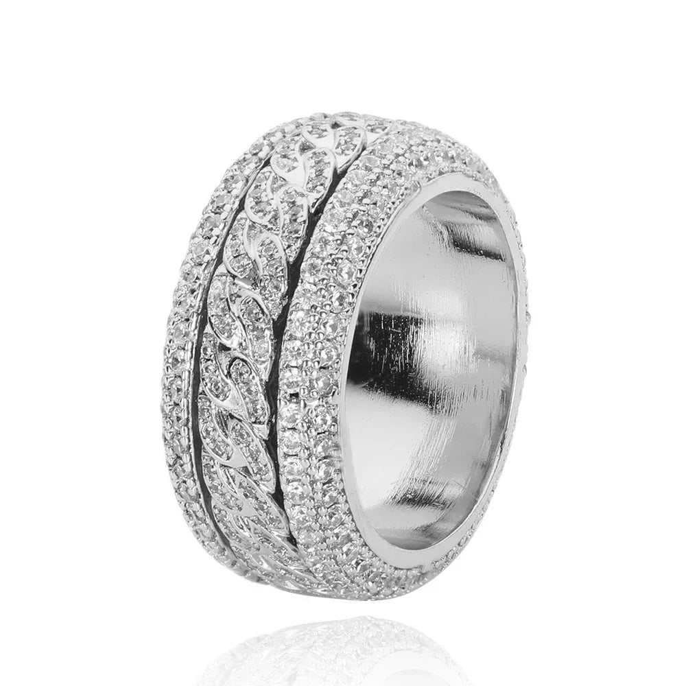 Cuban Ring for Men with Full Zircon s | Luxury Hip Hop Jewelry | Caratix Jewelry - CaratixJewelry