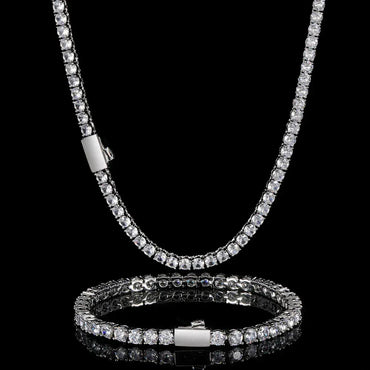 Tennis Chain Zircon Hip Hop Necklace Rapper Iced Out Chain Style for Men | Caratix Jewelry - CaratixJewelry