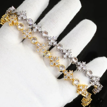 Cross Necklace Beaded Chain Zircon Hip Hop Jewelry for Men | Caratix Jewelry - CaratixJewelry