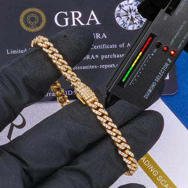 Custom 5mm S925 Sterling Silver Cuban Bracelet | Men's Light Luxury Iced Out Jewelry | Caratix - CaratixJewelry