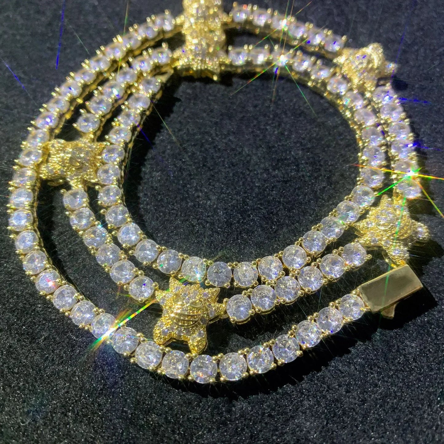 4mm Iced Out Tennis Chain Necklace with Cute Character Zircon | Hip Hop Jewelry | Caratix Jewelry - CaratixJewelry