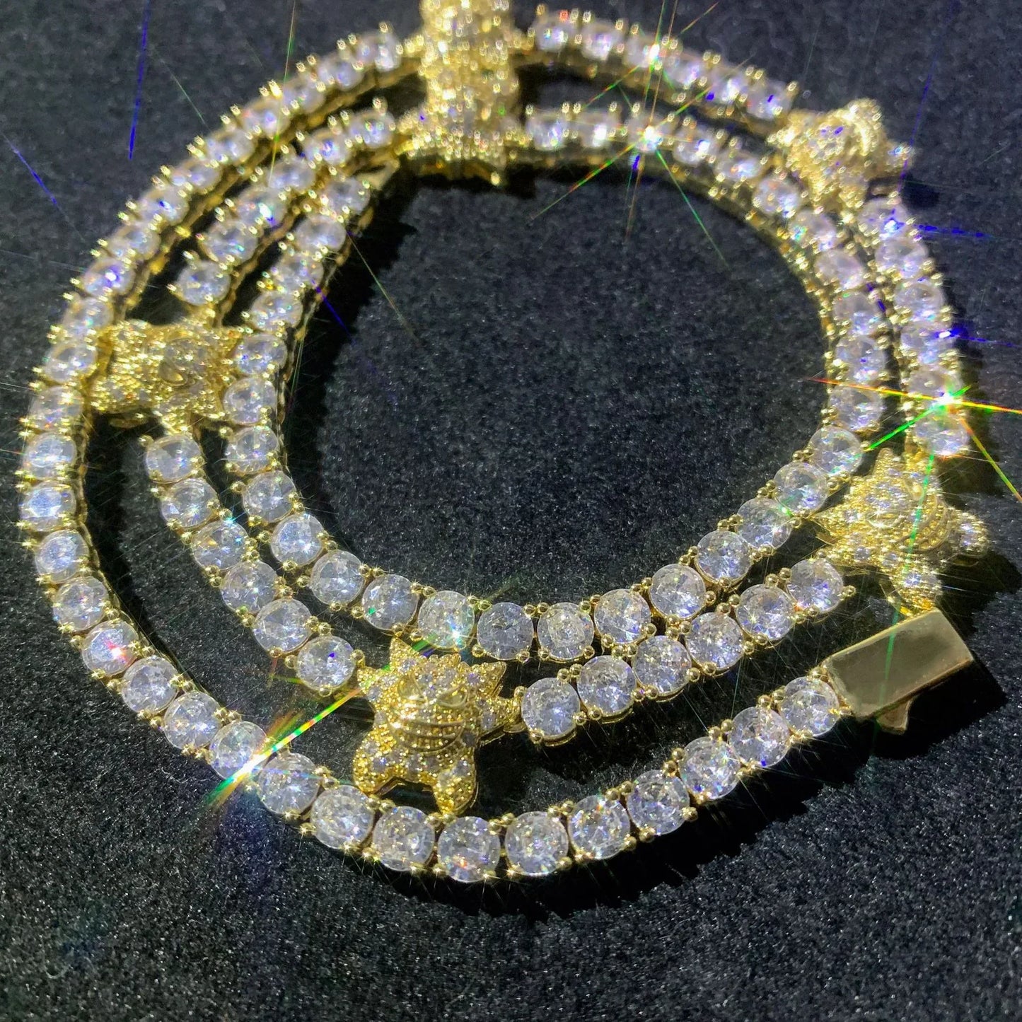 4mm Iced Out Tennis Chain Necklace with Cute Character Zircon | Hip Hop Jewelry | Caratix Jewelry - CaratixJewelry