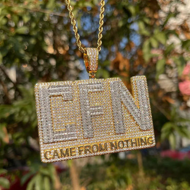 Men's "Come From Nothing" Necklace | Premium Copper CZ Motivation Jewelry - CaratixJewelry