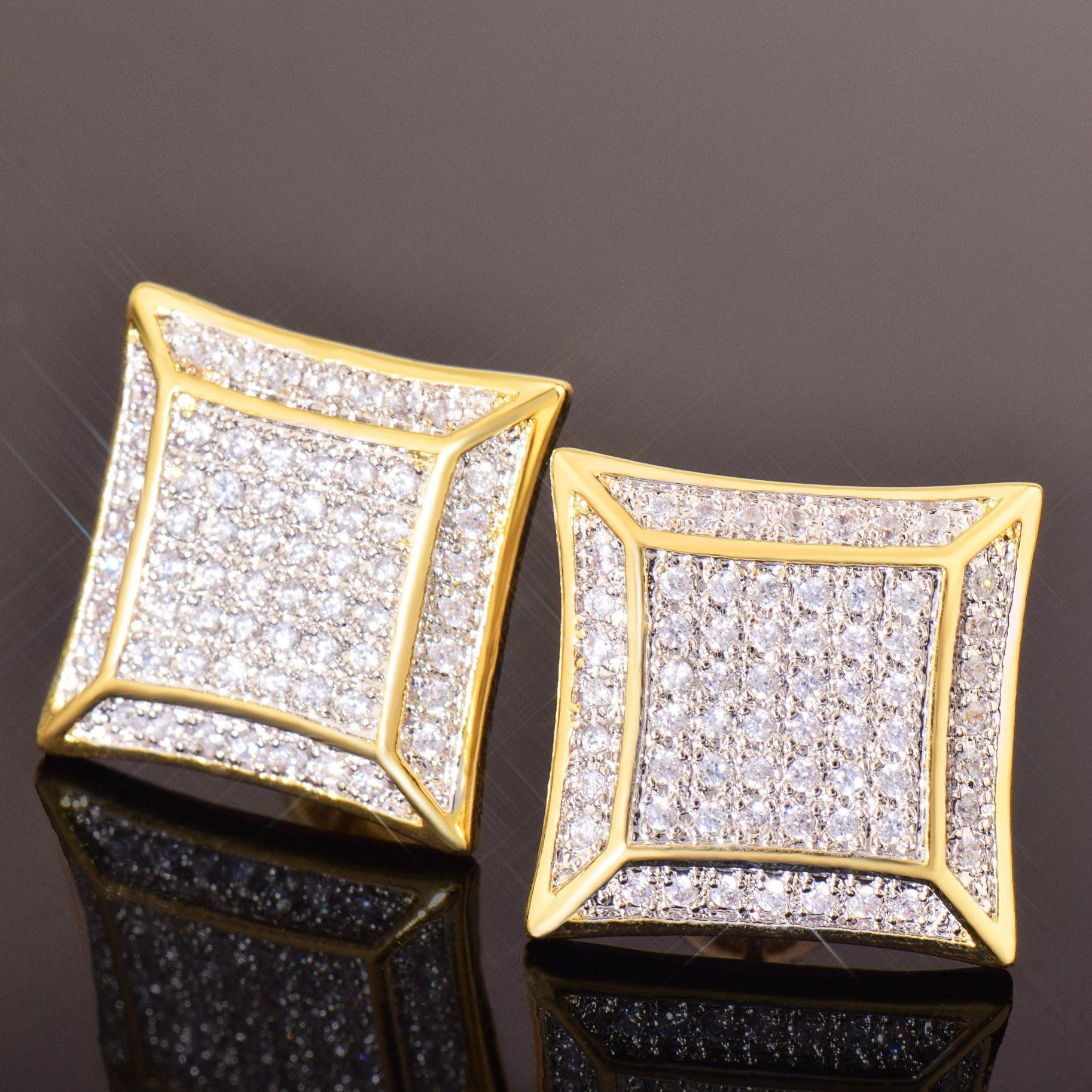 Square Stud Earrings for Men & Women | Trendy & Cool Fashion Jewelry | Caratix Jewelry - CaratixJewelry