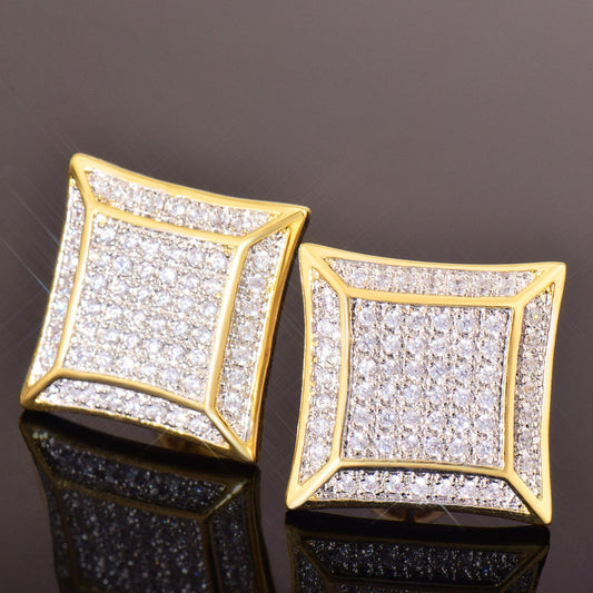 Square Stud Earrings for Men & Women | Trendy & Cool Fashion Jewelry | Caratix Jewelry - CaratixJewelry