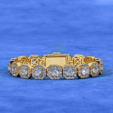 Hip Hop Bling S925 Silver CZ Ice Cube Bracelet – Custom Sugar Cube Link, Luxury Women’s Jewelry | Caratix Jewelry - CaratixJewelry