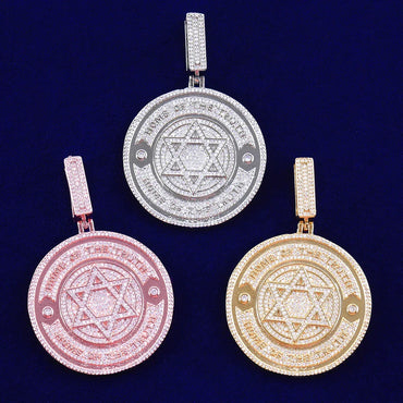 Women's 6-Pointed Star Circle Necklace | Sacred Geometry Amulet - CaratixJewelry