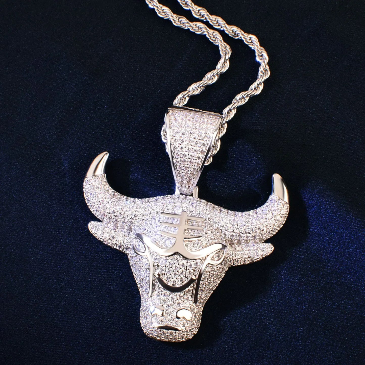 3D Bull Zodiac Pendant Necklace | CZ Iced Out Hip Hop Streetwear Jewelry - CaratixJewelry