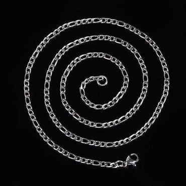 Lobster Clasp Stainless Steel Figaro Chain Necklace for Men | Titanium Steel Hip Hop Jewelry | Caratix Jewelry - CaratixJewelry