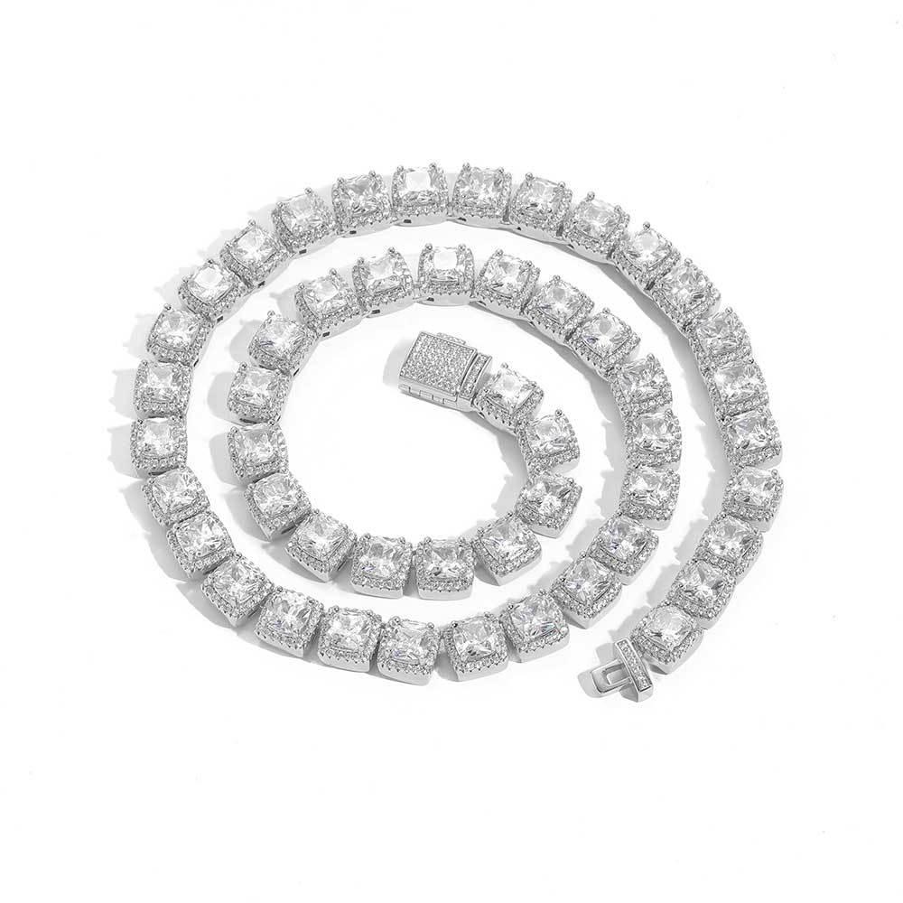 Iced Out Square Chain Zircon Hip Hop Necklace for Men | Caratix Jewelry - CaratixJewelry