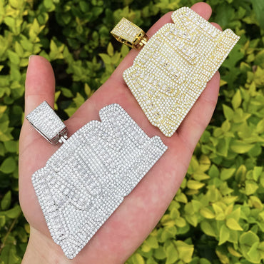 Women's "Addicted To Money" Necklace | Premium Copper CZ Cash Flow Jewelry - CaratixJewelry