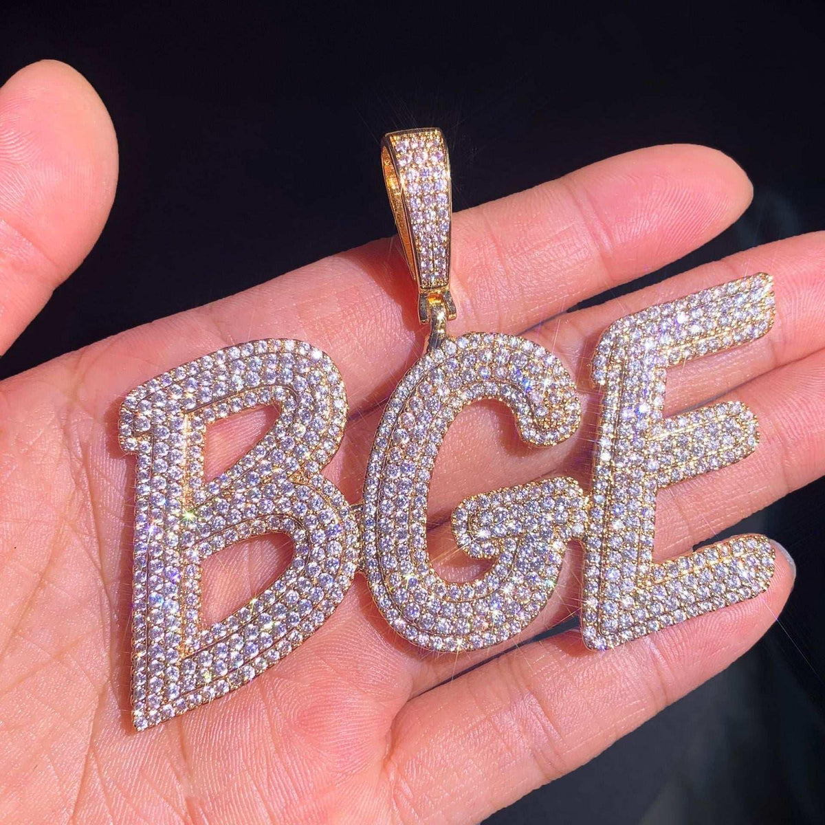 Dollar Sign Letter Chain | Hip Hop DIY Alphabet Pendant Trendy Fashion Necklace - CaratixJewelry