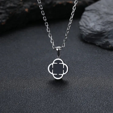 Minimal Floral Charm Pendant Necklace Stainless Steel for Women | Caratix Jewelry - CaratixJewelry