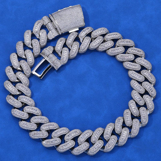 29mm Iced Out Cuban Chain Necklace Zircon - CaratixJewelry