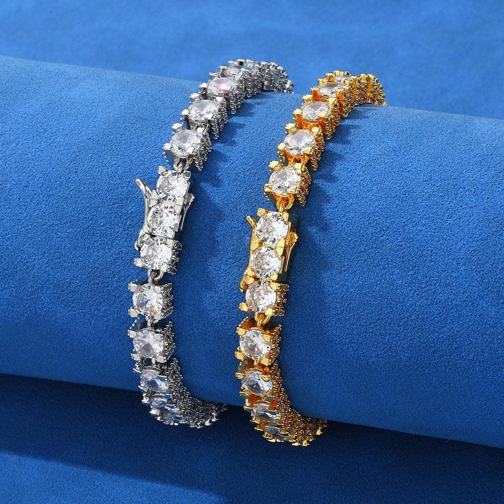 Custom 6mm Zircon Tennis Bracelet Hip Hop Bling for Men | Caratix - CaratixJewelry