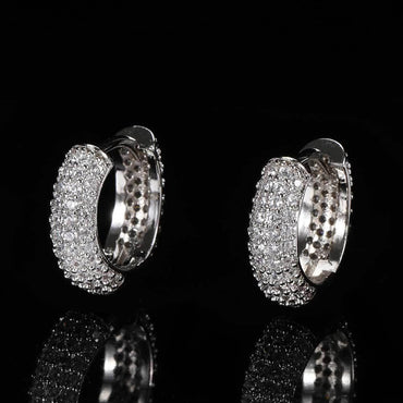 Bubble Zircon Hoop Earrings for Men | Luxury Hip Hop Jewelry | Caratix Jewelry - CaratixJewelry