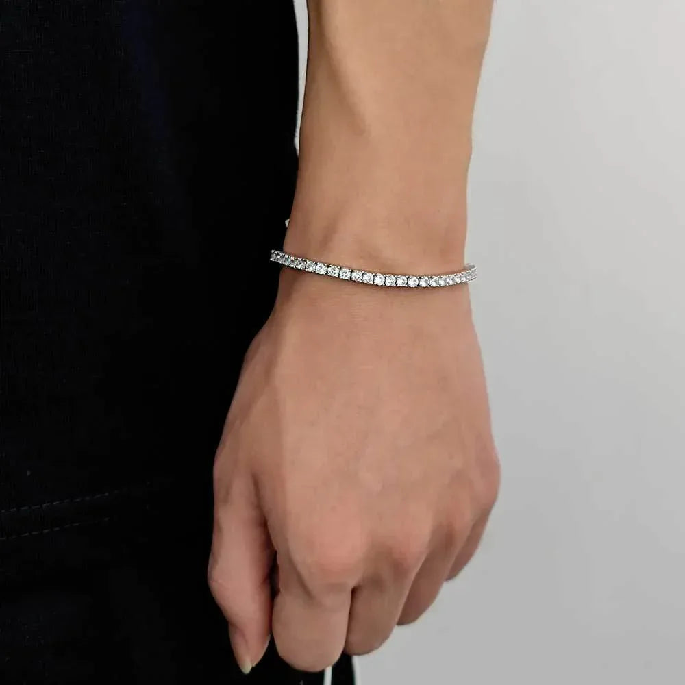 Moissanite Tennis Bracelet Luxury Hip Hop Jewelry for Men | Caratix Jewelry - CaratixJewelry