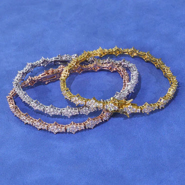 6.5mm Airplane Motif Zircon Tennis Chain Bracelet Hip Hop Jewelry | Caratix Jewelry - CaratixJewelry