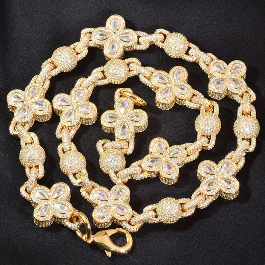 Iced Out Bubble Zircon Necklace for Men | Hip Hop Fashion Jewelry | Caratix Jewelry - CaratixJewelry