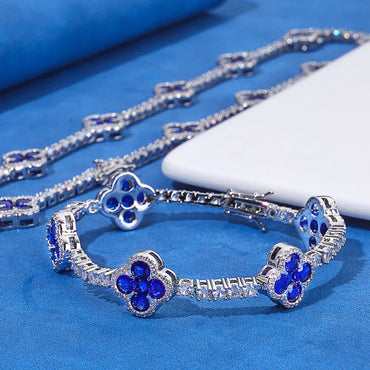 Spring Clasp Tennis Chain Necklace Colored Gemstones & Zircon Hip Hop Jewelry for Men | Caratix Jewelry - CaratixJewelry