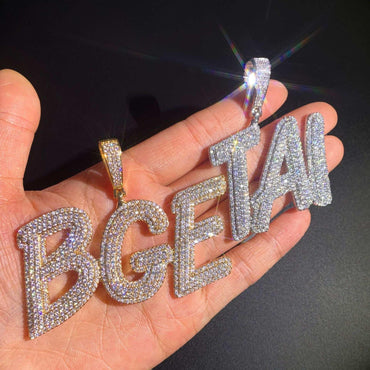 Dollar Sign Letter Chain | Hip Hop DIY Alphabet Pendant Trendy Fashion Necklace - CaratixJewelry