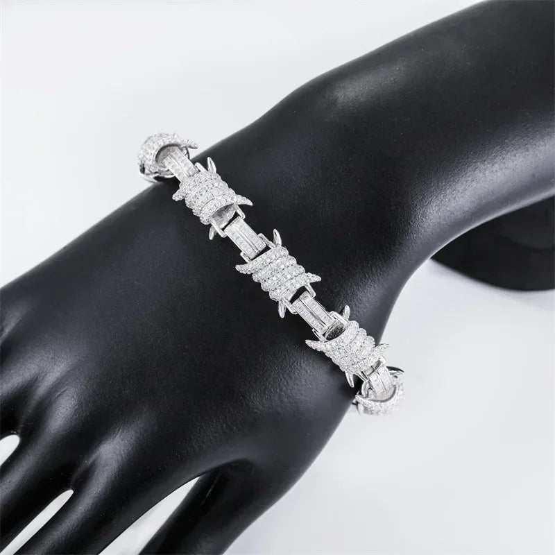 12.3mm Moissanite Cuban Link Necklace | S925 Silver Hip Hop Chain - CaratixJewelry