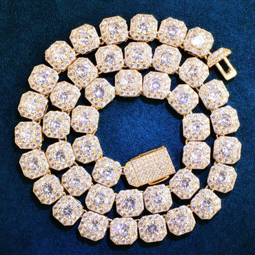 10mm/12mm Iced Out Cuban Chain Necklace with Zircon Stones for Men | Hip Hop Jewelry – Caratix Jewelry - CaratixJewelry