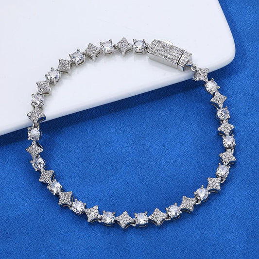 Custom 6mm S925 Silver Tennis Bracelet Zircon Hip Hop Jewelry | Caratix Jewelry - CaratixJewelry