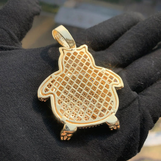 Iced Out Cute Monster Pendant Necklace – Hip Hop Cartoon CZ Jewelry for Men & Women - CaratixJewelry