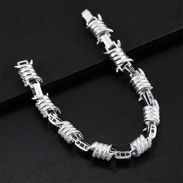 12.3mm Moissanite Cuban Link Necklace | S925 Silver Hip Hop Chain - CaratixJewelry