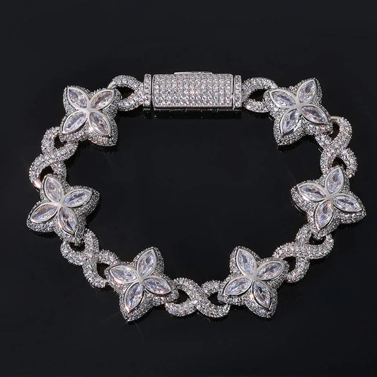 Infinity Zircon Cuban Link Bracelet Luxury Hip Hop Jewelry - CaratixJewelry
