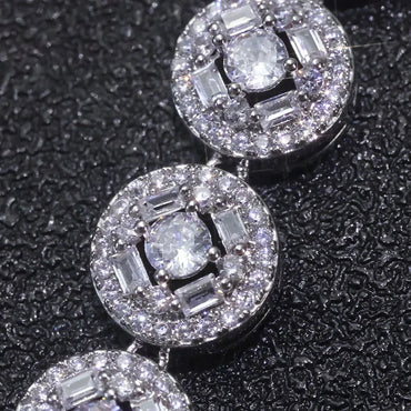 Custom Round & Baguette Mixed-Cut Cluster Bracelet | Elite Bling Jewelry | Caratix - CaratixJewelry