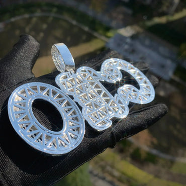 Colored Baguette Letter Pendant | DIY CZ Script Initial Hip Hop Fashion Necklace - CaratixJewelry