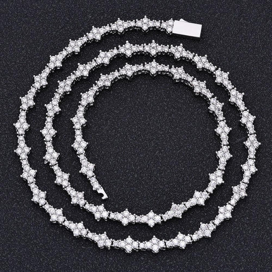 Hip Hop Bling S925 Silver Airplane CZ Tennis Necklace – Custom Men’s Trendy Jewelry | Caratix Jewelry - CaratixJewelry