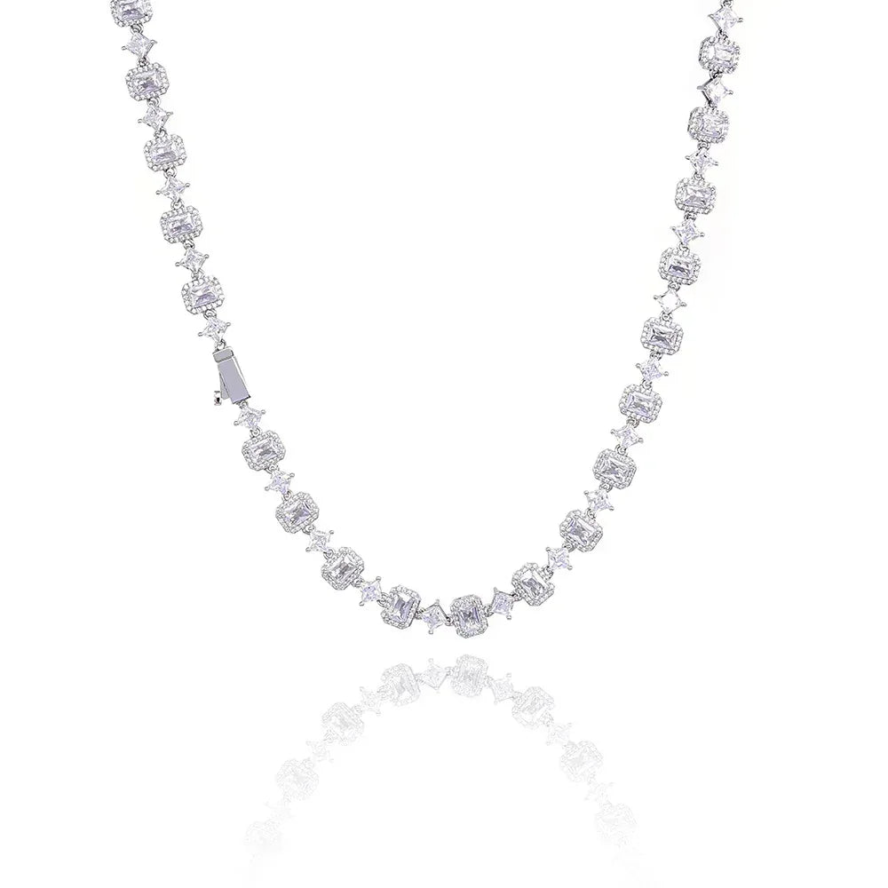Geometric Gemstone Necklace Zircon for Women | Caratix Jewelry - CaratixJewelry