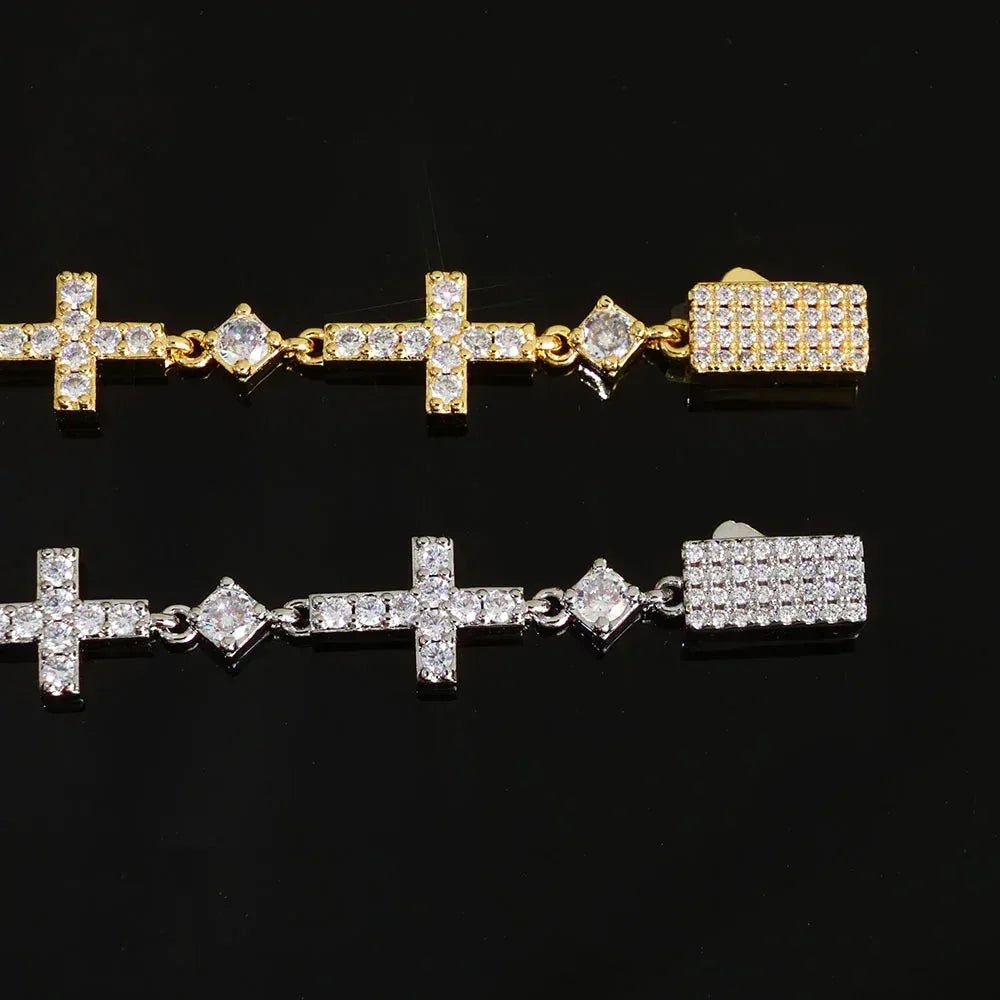 Hip Hop Cross Necklace Zircon Iced Out Jewelry for Men | Caratix Jewelry - CaratixJewelry