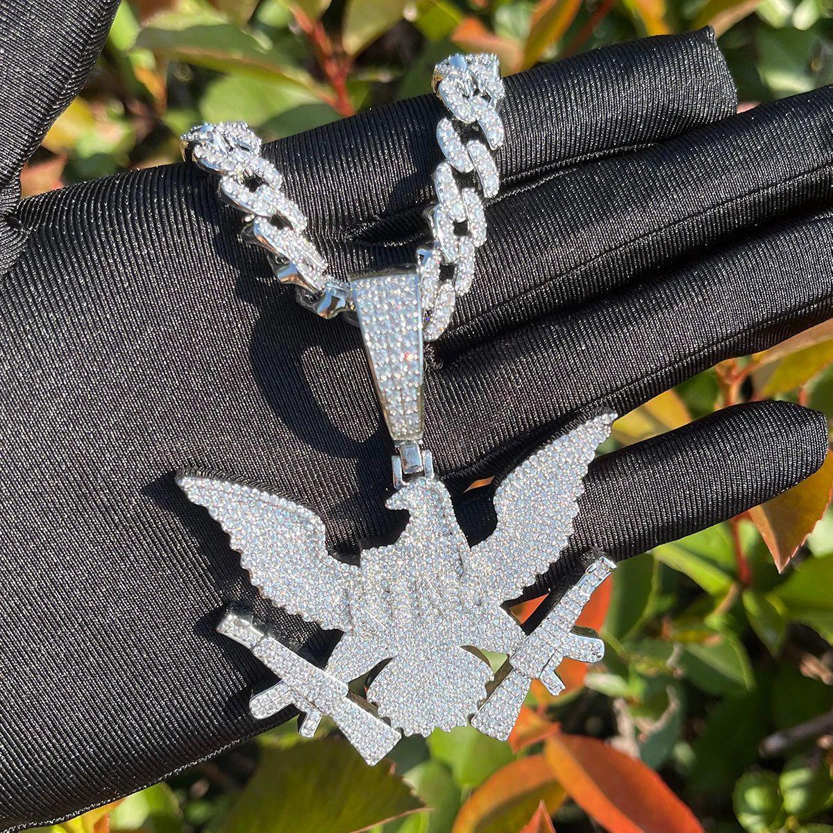 Men's Glacier Sculpture Necklace | Premium Copper CZ Weapon Jewelry Caratix - CaratixJewelry
