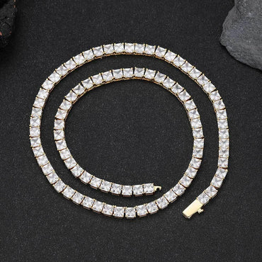 Custom 5.5mm Square Tennis Chain for Rapper | Iced Out Necklace & Bracelet | Caratix - CaratixJewelry