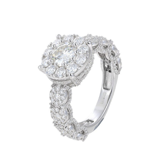 Emerald Cut Moissanite Ring S925 Silver Hip Hop | Caratix