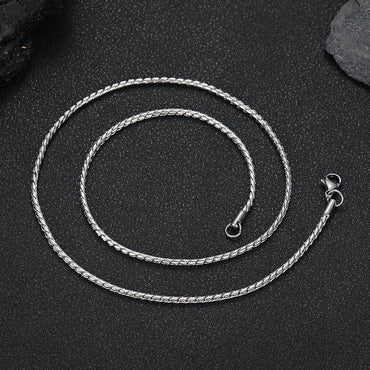 Stainless Steel Snake Chain Minimal Rapper Chain Necklace for Men | Caratix Jewelry - CaratixJewelry