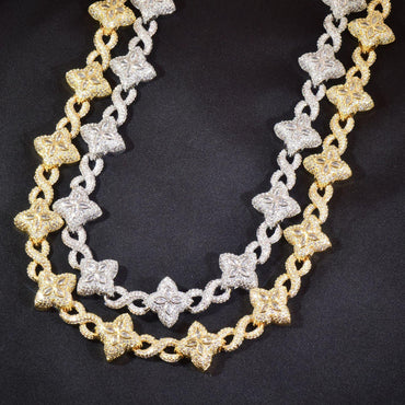 Iced Out 8-Shape Cuban Chain Zircon Necklace for Men | Caratix Jewelry - CaratixJewelry