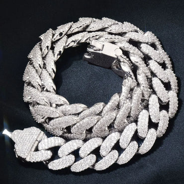 18mm Iced Out Gold Cuban Chain Necklace - CaratixJewelry