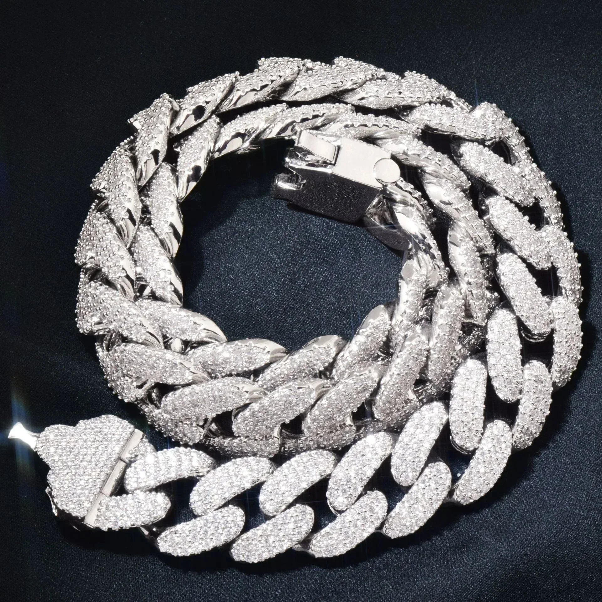 18mm Iced Out Gold Cuban Chain Necklace - CaratixJewelry